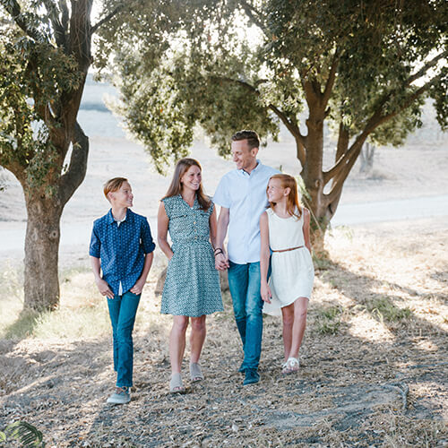 Family out for a walk