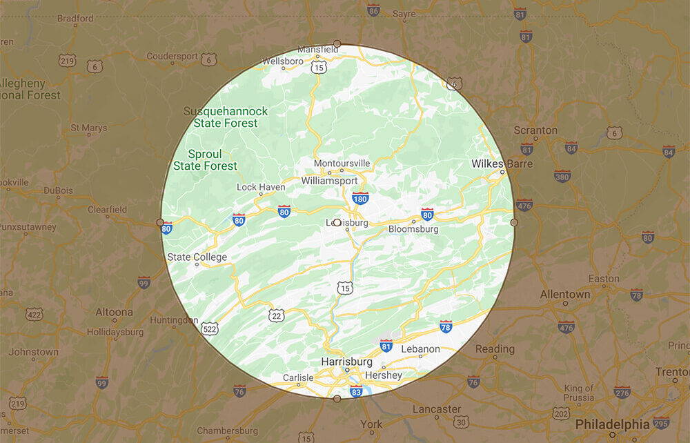 Service area map